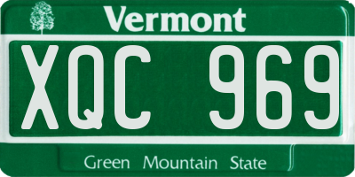 VT license plate XQC969