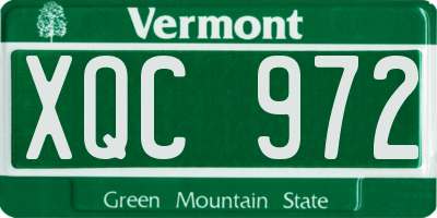 VT license plate XQC972
