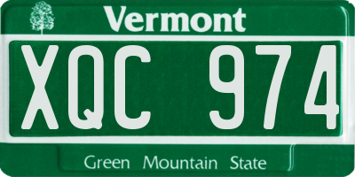 VT license plate XQC974