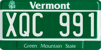 VT license plate XQC991