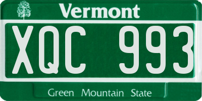VT license plate XQC993