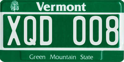 VT license plate XQD008