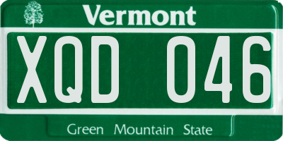 VT license plate XQD046
