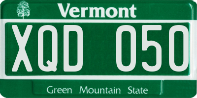 VT license plate XQD050