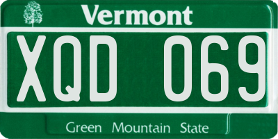 VT license plate XQD069