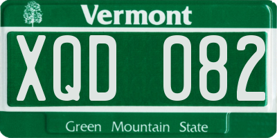 VT license plate XQD082
