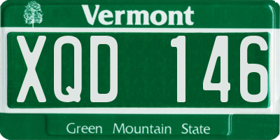 VT license plate XQD146
