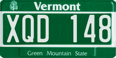 VT license plate XQD148