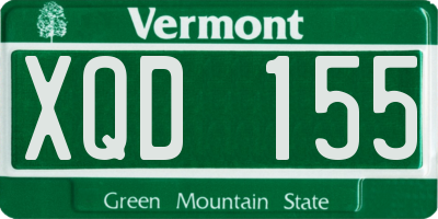 VT license plate XQD155