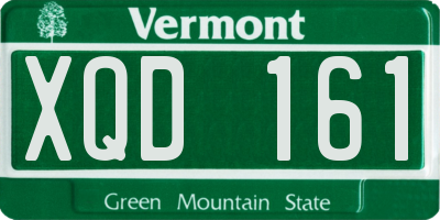 VT license plate XQD161