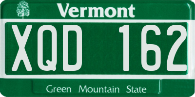 VT license plate XQD162