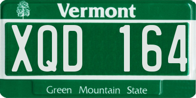 VT license plate XQD164