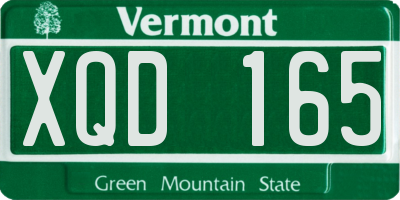 VT license plate XQD165