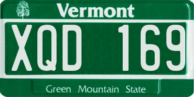 VT license plate XQD169
