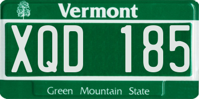 VT license plate XQD185