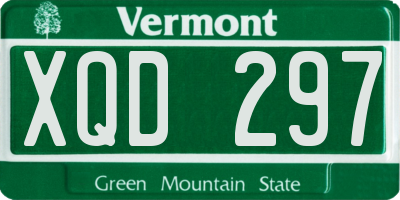 VT license plate XQD297