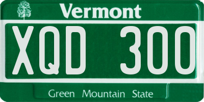 VT license plate XQD300