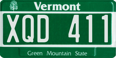 VT license plate XQD411