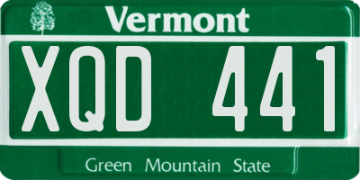 VT license plate XQD441