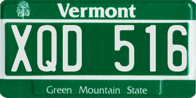 VT license plate XQD516