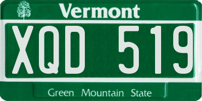 VT license plate XQD519