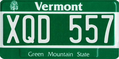 VT license plate XQD557