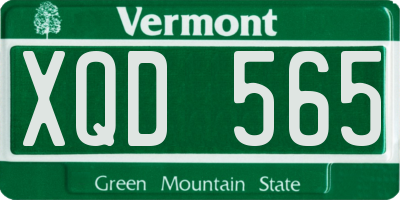 VT license plate XQD565
