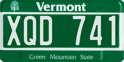 VT license plate XQD741