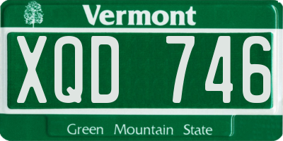 VT license plate XQD746