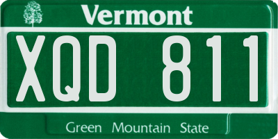 VT license plate XQD811