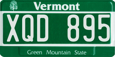 VT license plate XQD895