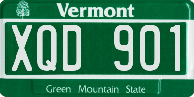 VT license plate XQD901