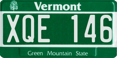 VT license plate XQE146