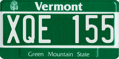 VT license plate XQE155