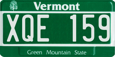VT license plate XQE159