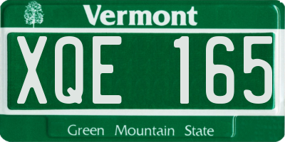 VT license plate XQE165