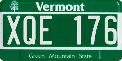 VT license plate XQE176