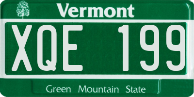 VT license plate XQE199