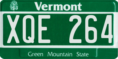 VT license plate XQE264