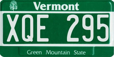 VT license plate XQE295