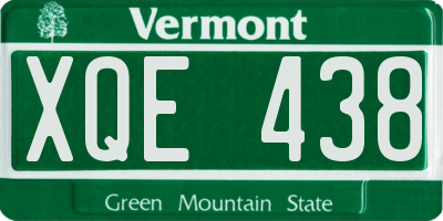 VT license plate XQE438