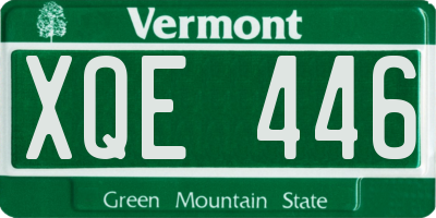 VT license plate XQE446