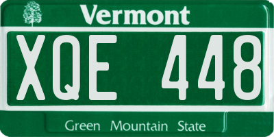 VT license plate XQE448