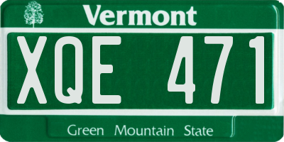 VT license plate XQE471