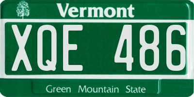 VT license plate XQE486