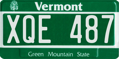 VT license plate XQE487