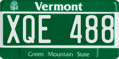 VT license plate XQE488