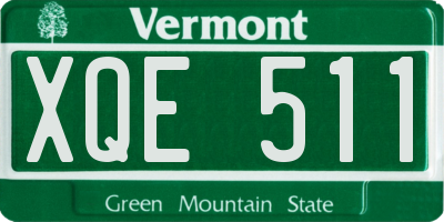 VT license plate XQE511