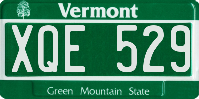 VT license plate XQE529