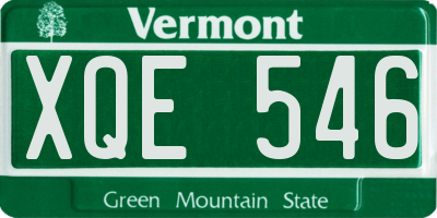 VT license plate XQE546
